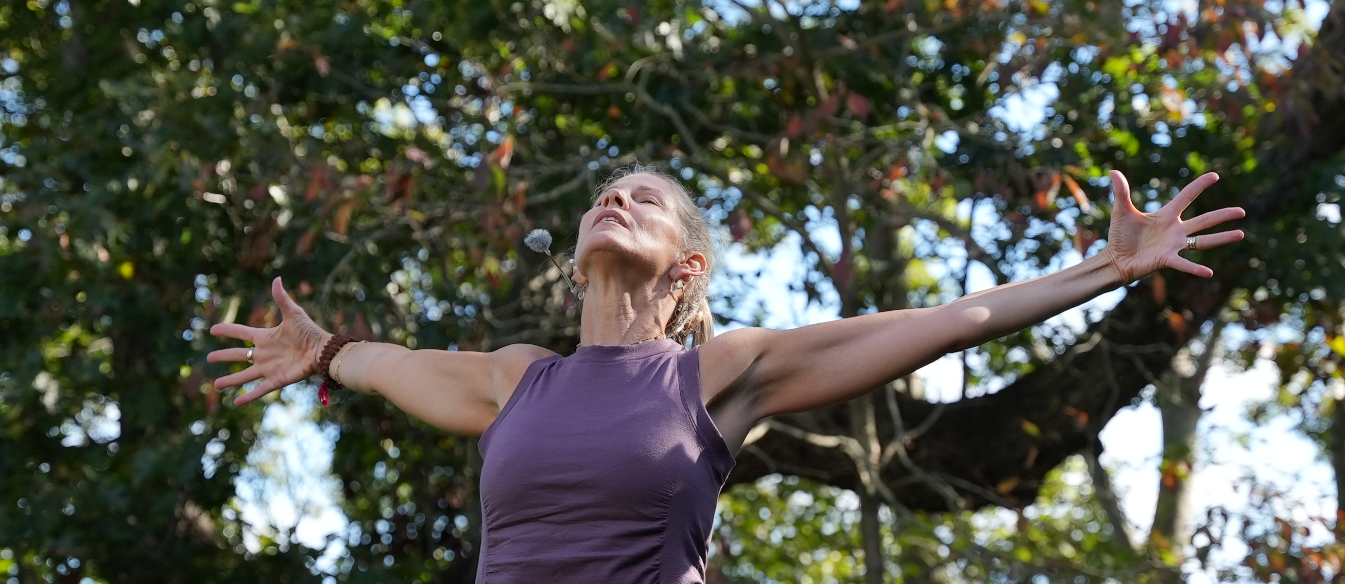 Sarah breathing in nature