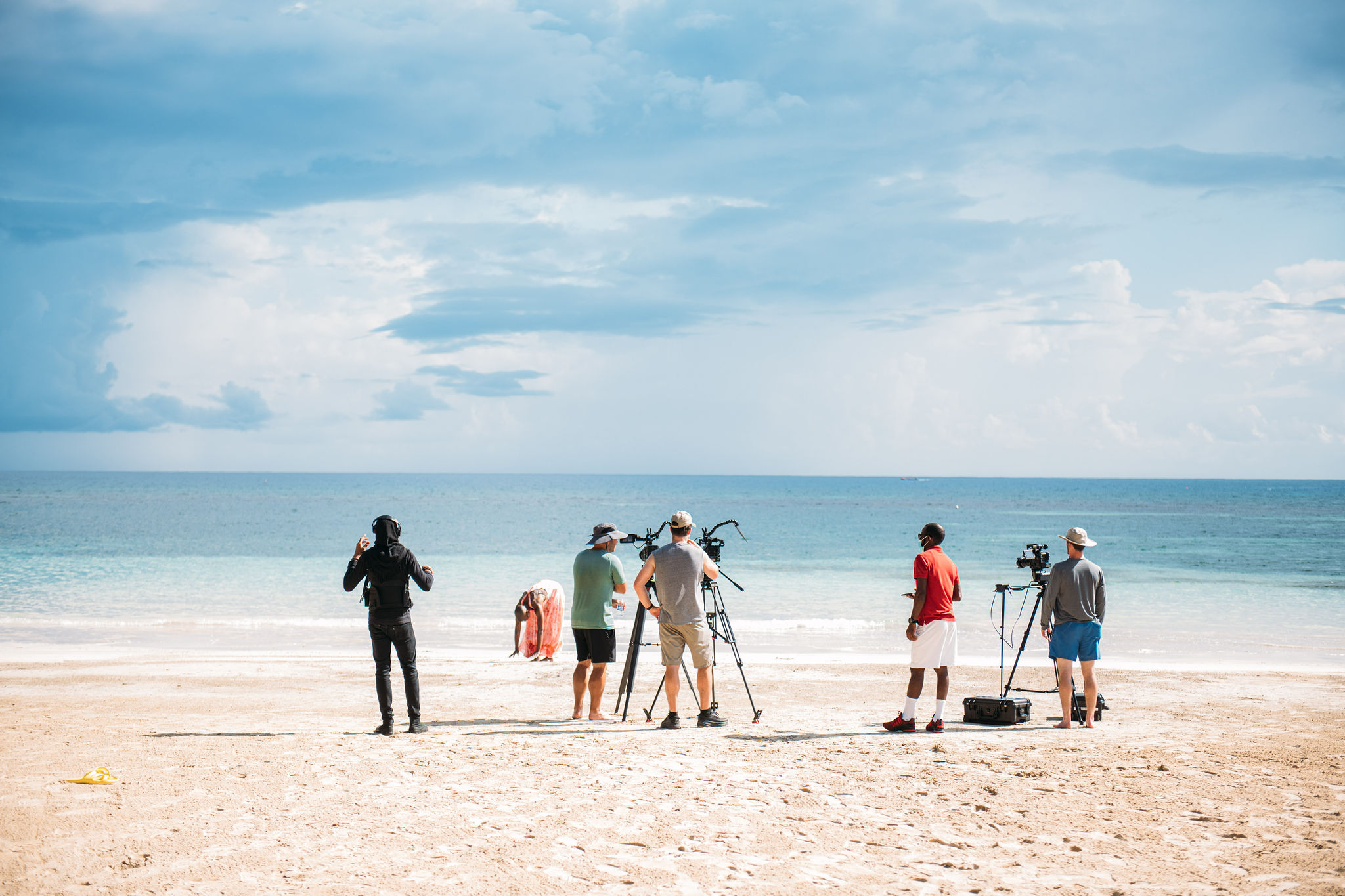 Beach production pic with Corey